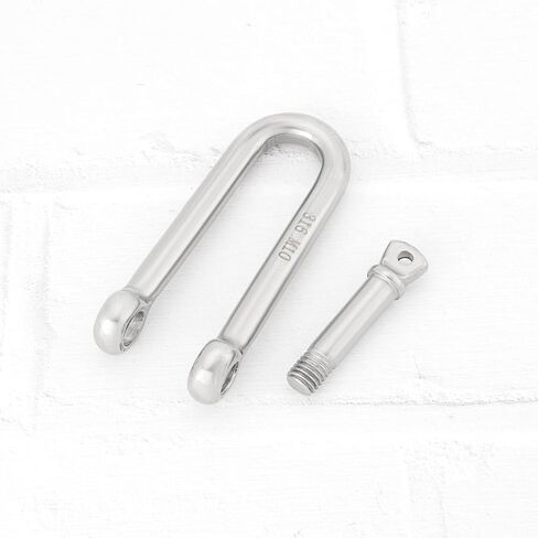 The Lord of the Tools 4pcs 8mm D-Shackle 316 Stainless Steel Frant Shackle مع Eye Bol for Sports Garden Garden Mandscyping في الهواء الطلق والتخييم in Saudi Arabia