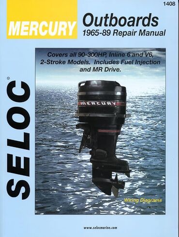 دليل Sierra International SELOC 18-01408 Mercury Outboards Repair 1965-1989 90-300 HP INLINE 6 & V6 2 يشمل نموذج السكتة الدماغية حقن الوقود و MR Drive in Saudi Arabia