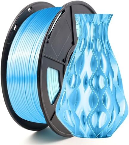 Silk PLA 3D Printer Filament Filajoy3D 3D Printing Filament 1.75mm 250g Dimensional Accuracy +/- 0.03mm for Most FDM 3D Printers Silver in Saudi Arabia