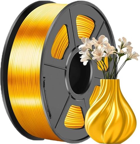 Silk PLA 3D Printer Filament Filajoy3D 3D Printing Filament 1.75mm 250g Dimensional Accuracy +/- 0.03mm for Most FDM 3D Printers Silver in Saudi Arabia