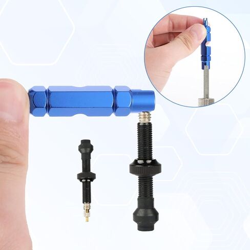 صمامات إصلاح صمامات الصمامات الصمام الصمام الصمامات أداة مزيل Core Remover لـ Schrader و Presta Valves Mountain Bickle و Road Bike (Blue) in Kuwait