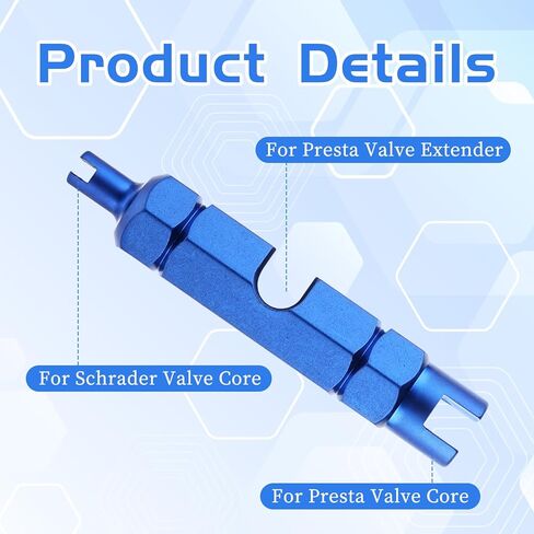صمامات إصلاح صمامات الصمامات الصمام الصمام الصمامات أداة مزيل Core Remover لـ Schrader و Presta Valves Mountain Bickle و Road Bike (Blue) in Kuwait