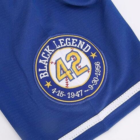Men's Black Legend #42 Button Down Jersey 90s Hip Hop Baseball Jersey Stitched 3X-Large in Saudi Arabia