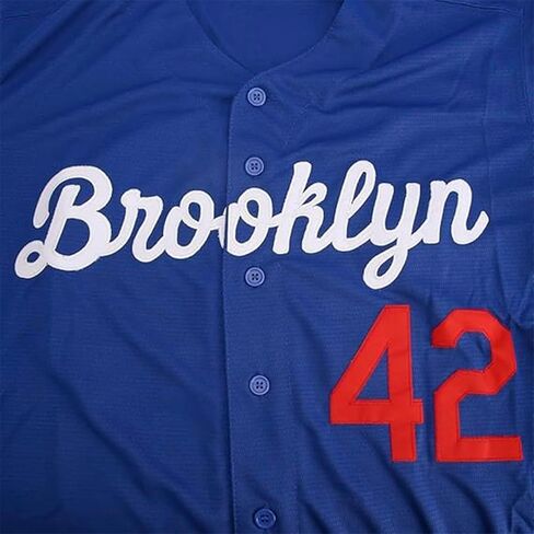 Men's Black Legend #42 Button Down Jersey 90s Hip Hop Baseball Jersey Stitched 3X-Large in Saudi Arabia