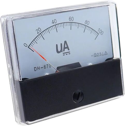 DH-670 μA نوع لوحة التناظرية نوع DC AMMETER 50UA 100UA 200UA 300UA 500UA DH-670-A Mechanical Meter 1PCS (DC 50UA) in Saudi Arabia