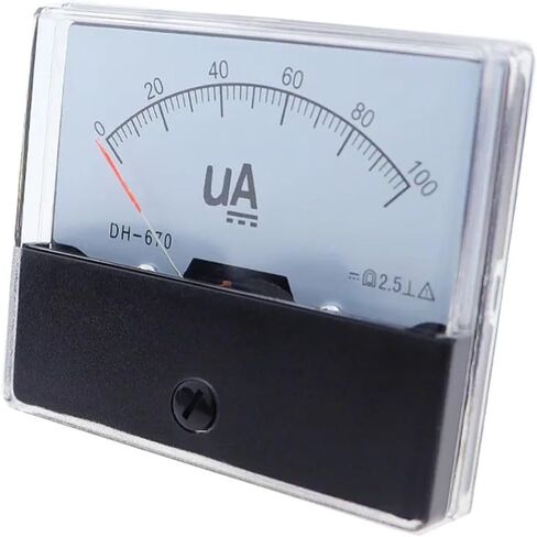 DH-670 μA نوع لوحة التناظرية نوع DC AMMETER 50UA 100UA 200UA 300UA 500UA DH-670-A Mechanical Meter 1PCS (DC 50UA) in Saudi Arabia
