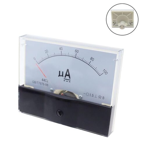 44C2-A DC 0-50UA 100UA 500UA POINTER TYPE AMPERE METER AMPEREMETER PANESS 1PCS (50UA) in Kuwait
