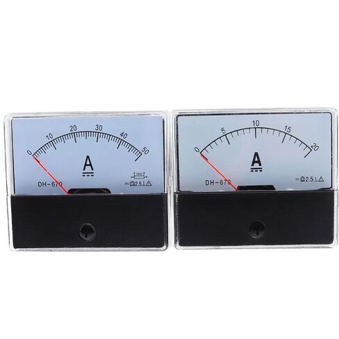 Amp Meter DH-670 DC Ammeter Gauge Current Panel Ampere Tester Dc DC1A 2A 3A 5A 15A 30A 50A 100A 1Pcs(DC 500A(75mV)) in Kuwait