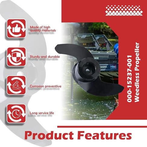kefly 000-15237-001 Propless Prop ، Black Ghost Trolling Motor Propeller in Kuwait