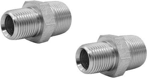 (2 حزمة) 5404-12-08 محول خرطوم الهيدروليكي المناسب 3/4 "ذكر (3/4" -14NPTF) × 1/2 "ذكر (1/2" -14nptf) sae أنابيب مستقيمة أنبوب الموصل الصلب الكربون الصلب in Saudi Arabia