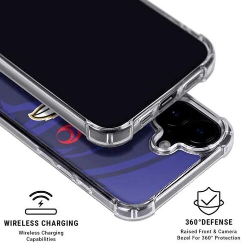 Skinit Clear Phone Case متوافق مع iPhone 16 - NFL Baltimore Ravens المرخص رسميًا - تصميم بديل متعثر in Saudi Arabia