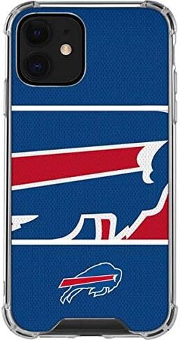 Skinit Clear Phone Case Compatible with iPhone 12 - Officially Licensed NFL Buffalo Bills Zone Block Design in Saudi Arabia