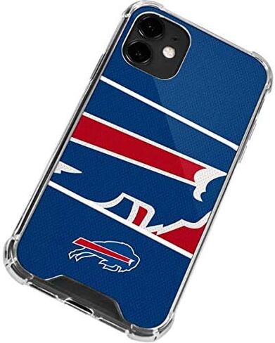 Skinit Clear Phone Case Compatible with iPhone 12 - Officially Licensed NFL Buffalo Bills Zone Block Design in Saudi Arabia