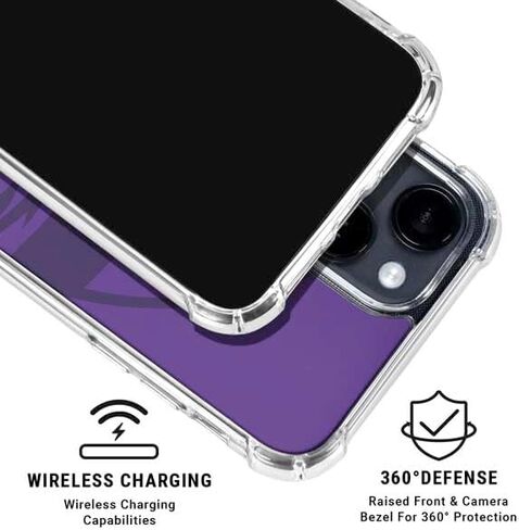Skinit Clear Phone Case Compatible with iPhone 14 - Officially Licensed NFL Minnesota Vikings Double Vision Design in Saudi Arabia