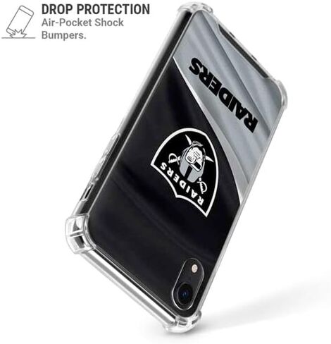 Skinit Clear Phone Case متوافق مع iPhone XR - تصميم NFL Las Vegas Raiders المرخص رسميًا in Saudi Arabia