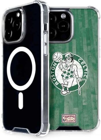 Skinit Phone Case Compatible with MagSafe iPhone 13 Pro Max - Officially Licensed NBA Boston Celtics Hardwood Classics Design in Saudi Arabia