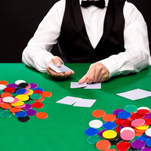 Coopay 800 Pitch10 Colours Bingo Chips Plastic Poker Chip Bulk ، 1 Inch Game Tokens Carward ، عدادات التعلم البلاستيكية أقراص عد الأقراص ، علامات البنغو لممارسة الرياضيات in Saudi Arabia