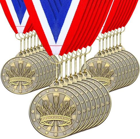REMOULY 20 PCS Beauty Pageant Medals 2 Inch 3D Gold Beauty Queen Trophy Medal Princess Tiara Pageant Beauty Beauty Queen Award مع شريط الرقبة in Saudi Arabia