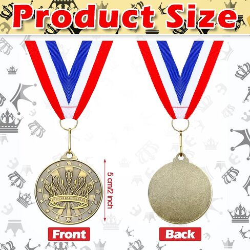 REMOULY 20 PCS Beauty Pageant Medals 2 Inch 3D Gold Beauty Queen Trophy Medal Princess Tiara Pageant Beauty Beauty Queen Award مع شريط الرقبة in Saudi Arabia