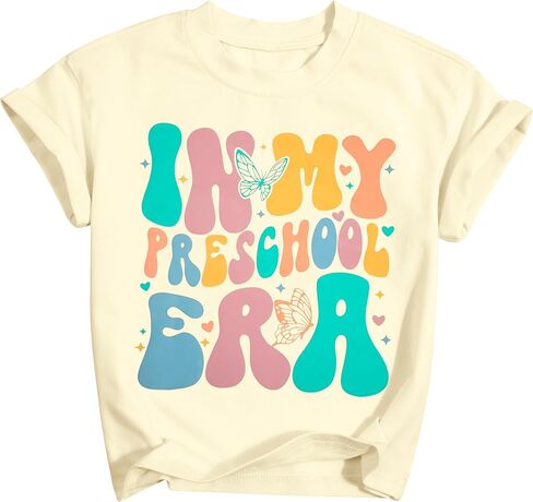 Toddler First Day of School Shirt Boys Girls in My Preschool Era Shirts Cute Graphic Crewneck Short Sleeve Tops in Kuwait