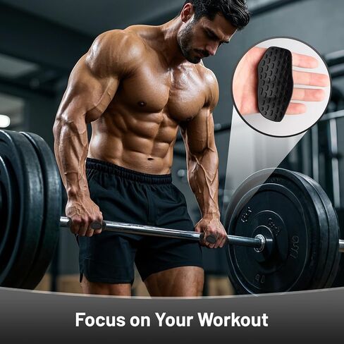 Anti-Slip Workout Grips| Ergonomic Rubber Fat Gripz| Fingerless Non Slip Gryp Weight Grip for Men & Women| Ryptfit Grips for Lifting, Pull-Ups, Pull Bars, Dead Lift & Strength Training. in Saudi Arabia