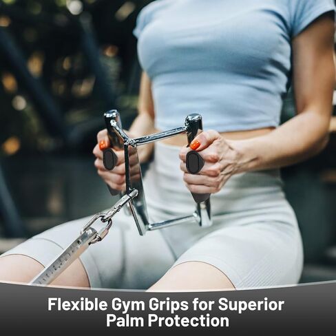 Anti-Slip Workout Grips| Ergonomic Rubber Fat Gripz| Fingerless Non Slip Gryp Weight Grip for Men & Women| Ryptfit Grips for Lifting, Pull-Ups, Pull Bars, Dead Lift & Strength Training. in Saudi Arabia