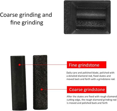 Skates القوي الجليد Blade Grinder Stone ، Skates Blade Sharpener ، اللاعبون لشفرات التزحلق على الجليد الجليدي Skates Winter (أسود) in Saudi Arabia