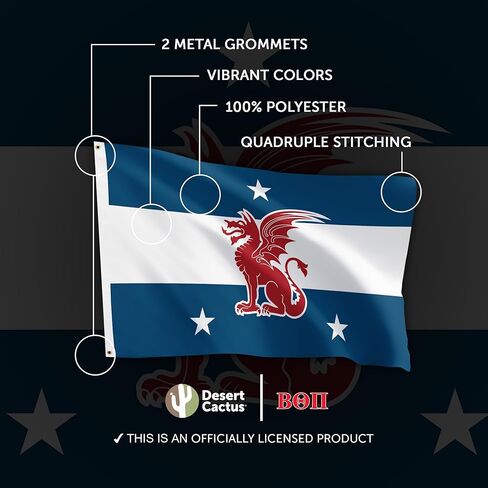 Desert Cactus Beta Theta Pi Flag Chapter Fraternity 3x5 feet Polyester Banner Sign Decor in Saudi Arabia