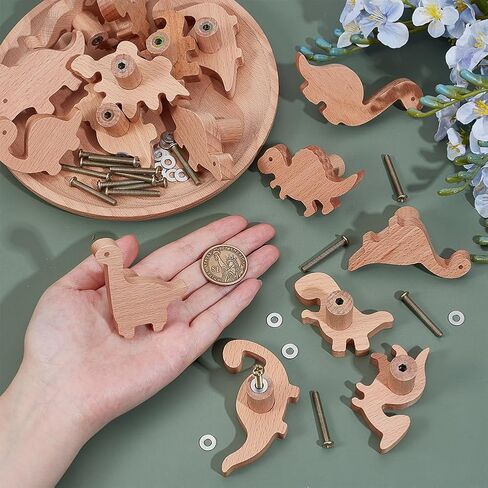 Olycraft 16pcs مقابض خشبية من الخشب الخشبية الخشبية. in Saudi Arabia