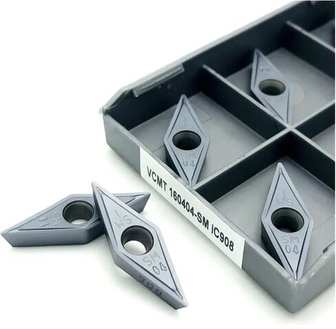 10pcs VCMT160408 VCMT160404 SM IC907 أداة تحول المعادن CNC أداة مخرطة أداة القطع القابلة للفهرسة VCMT 160408 (VCMT160404 SM IC908) in Saudi Arabia