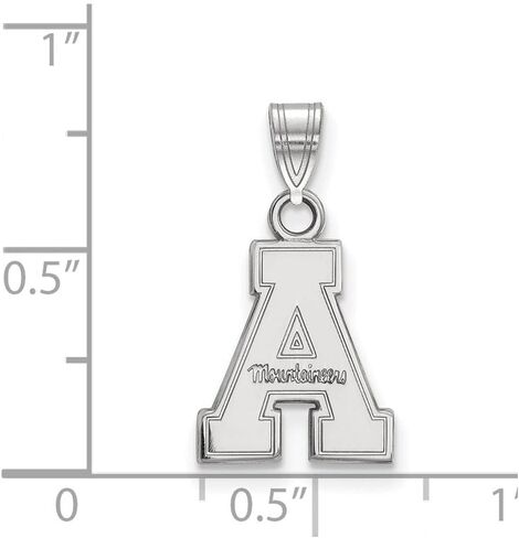 Appalachian State Small (1/2 Inch) Pendant (Sterling Sliver) in Saudi Arabia