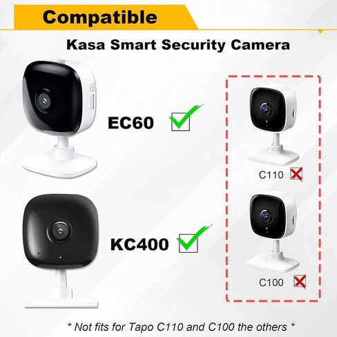 حامل تثبيت ذاتي اللصق مطور يثبت على الحائط يناسب كاميرا المراقبة الذكية كاسا EC60 وKC100 وKC105 وKC400، لا يحتاج الى ثقب وسهل التركيب، حامل كاميرا يثبت على النافذة يناسب كاميرا تي بي لينك سمارت سبوت in Kuwait