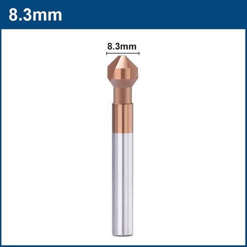 Chamfer Cutter 4.5-50mm 3 Flute 90 Degrees Coated HSS Drill Bit Wood Metal Hole Cutter Countersink Drill Bit Drilling 1Pcs(8.3mm) in Saudi Arabia