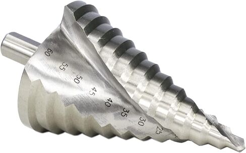 Step Drill Bit 6-60mm Spiral Groove Wood Metal Hole Round Shank Step Cone Drill Bit 1Pcs(1pc 6-60mm) in Saudi Arabia