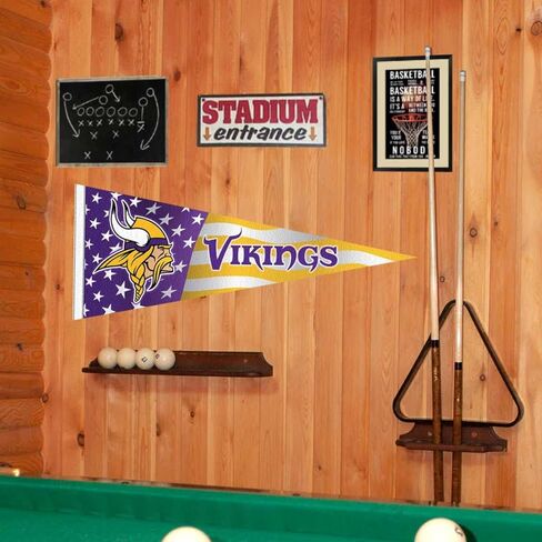 Minnesota Vikings Nation USA Americana Stars and Stripes Pennant Banner Flag in Saudi Arabia