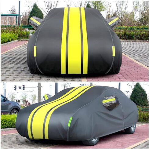 Car Cover for Volkswagen VW Golf 8|Golf GTE/Golf GTI/Golf GTD/Golf Clubsport Car Tarpaulin Car Awning Car Protective Cover Waterproof Breathable Tarpaulin Cover Accessories,Green-Thickened in Saudi Arabia