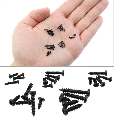 1430pcs m1.2 m1.4 m1.5 m1.7 m2 Black Carbon Steel miniature phillips pan procks procks for electronics repair in Kuwait