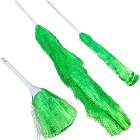 3 Piece Magic Static Duster Set | Electrostatic Dust Attraction | Extendable Handle 10", 26", 42" for High Reach | Washable | for Delicate Items & Hard-to-Reach Spots in Saudi Arabia