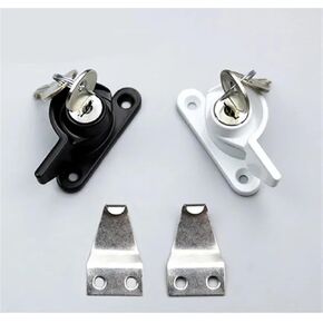 Right Open Black Zinc Alloy Doors and Windows Lock Window Door Lock Sash Windows Hasp Lock with Key 1Pcs in Saudi Arabia
