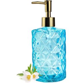 Pink Hand Soap Dispenser Glass Dish Liquid Soap Dispenser Cute Pink Bathroom Kitchen Accessories Decor in Saudi Arabia
