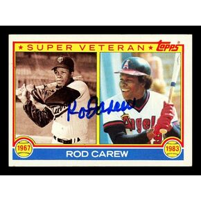 ROD CAREW موقعة 1983 TOPPS Super Veteran Card #201 California Angels Stock #211305 - Baseball Slabbed Cards in Kuwait