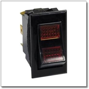 BKI S0104 Rocker Switch, Lighted, DPDT, 15A, 250V in Saudi Arabia