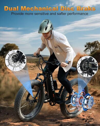 دراجة تيرا الكهربائية للبالغين ، 1000 واط الذروة Ebike ، 26 بوصة دراجة كهربائية الإطارات الدهنية ، 20 ميلاً في الساعة 56 ميلاً من الدراجة الجبلية الكهربائية ، 48 فولت 13AH محاضرة بطارية قابلة للإزالة Ebike ، UL2849 معتمدة ، إطار سبيكة الألومنيوم in Kuwait