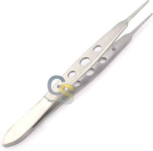 O.R. Premium Grade BONN Forceps 3.5" (8.8CM) 1X2 Teeth 0.12MM with Tying Platform Stainless Steel by G.S ONLINE STORE in Saudi Arabia
