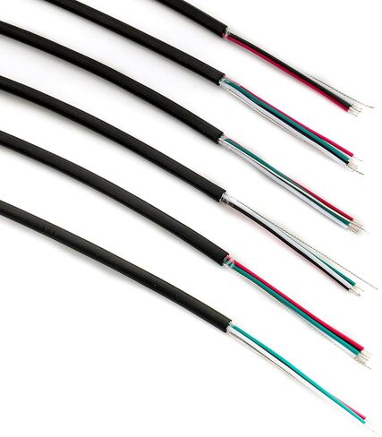 MusicLily Pro 26awg مسبقًا سلك سلك سلك سلكي دوائر مكونة من 4 موصلات محمية سلك بيك آب Humbucker 45 سم (مجموعة من 6) in Saudi Arabia