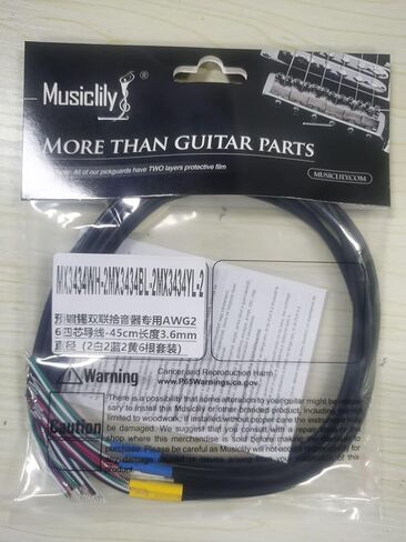 MusicLily Pro 26awg مسبقًا سلك سلك سلك سلكي دوائر مكونة من 4 موصلات محمية سلك بيك آب Humbucker 45 سم (مجموعة من 6) in Saudi Arabia