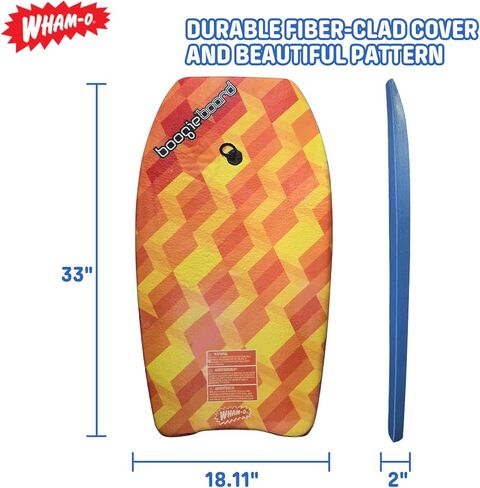 Wham-O Boogie Boards, 33" Body Board for Beach, Lightweight Bodyboard with Wrist Leash for Beginners and Kids(1 Pack) in Kuwait