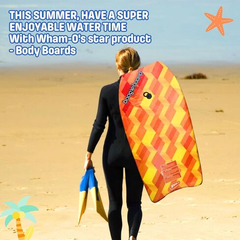 Wham-O Boogie Boards, 33" Body Board for Beach, Lightweight Bodyboard with Wrist Leash for Beginners and Kids(1 Pack) in Kuwait