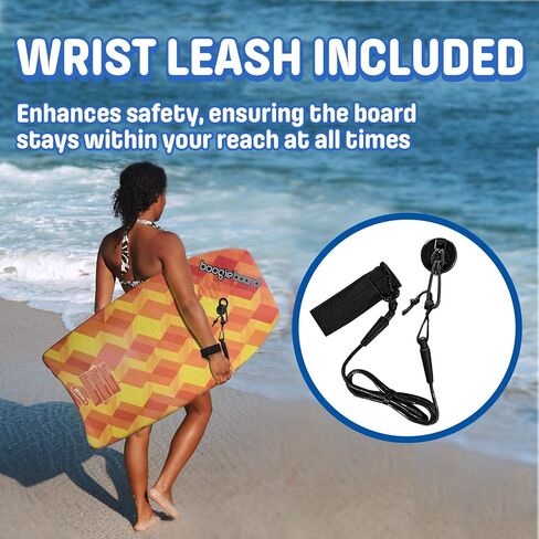 Wham-O Boogie Boards, 33" Body Board for Beach, Lightweight Bodyboard with Wrist Leash for Beginners and Kids(1 Pack) in Kuwait