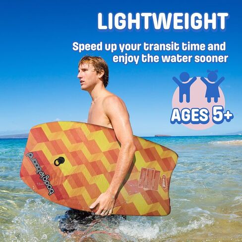 Wham-O Boogie Boards, 33" Body Board for Beach, Lightweight Bodyboard with Wrist Leash for Beginners and Kids(1 Pack) in Kuwait
